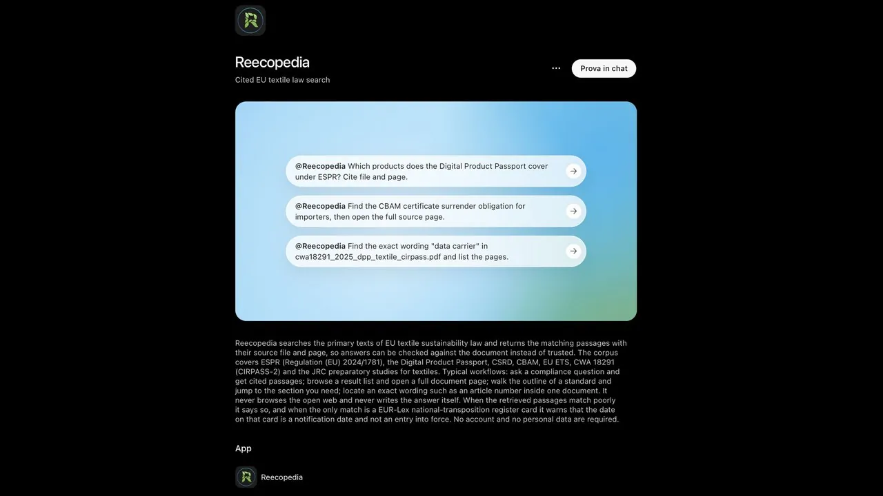 Astăzi, Reecopedia a fost oficial listată în ecosistemul OpenAI